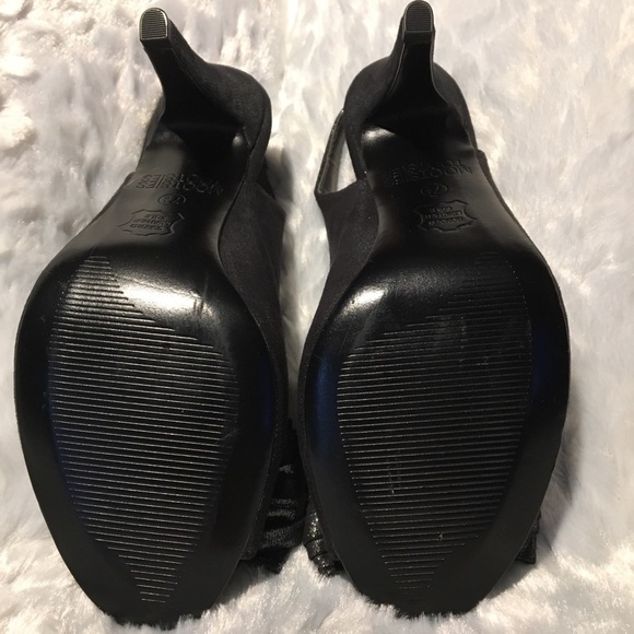 MOOTSIES TOOTSIES PEWTER SHIMMER PEEP TOE BOW SLINGBACK - Picture 7 of 8